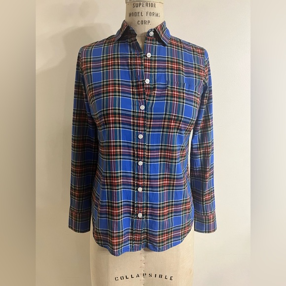 J.Crew Plaid Button Down Shirt Size XS - Picture 1 of 8